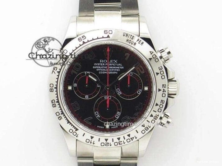 0501 Sporty Daytona 116518 KKF 1:1 Best Edition 904L Steel YG Black Dial on Rubber Strap A 2455